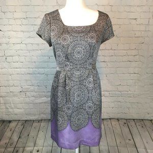 The Limited Black & Purple Midi Dress - Size 6(US)